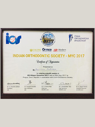 Certificate for Cosmetic dentistry Kolkata