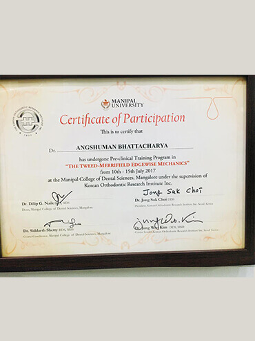 Certificate of Participation Angusuman Bhattacharya