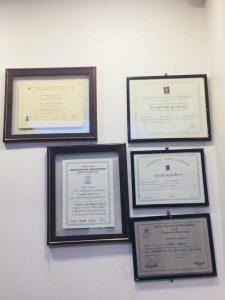 our certificates Dental care services